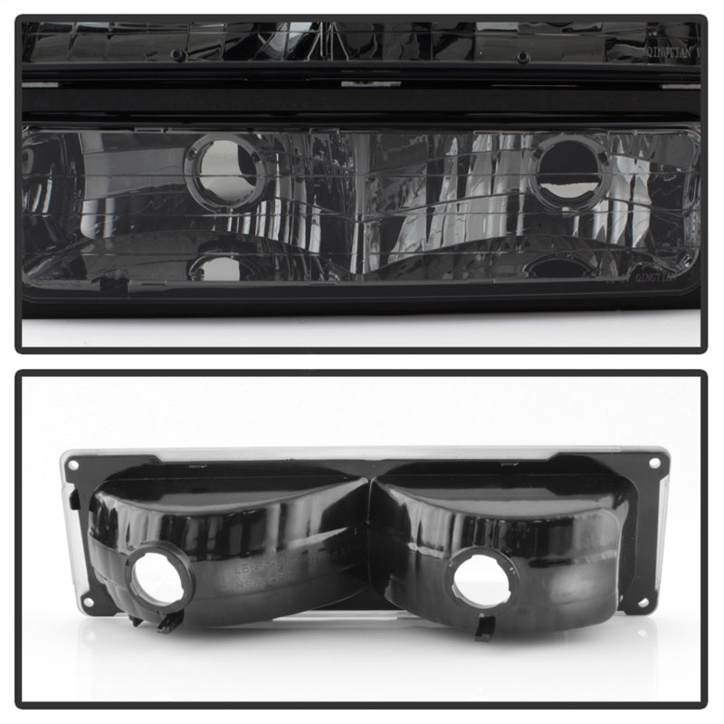 Xtune Chevy Suburban 94-98 Headlights w/ Corner & Parking Lights 8pcs Smoked HD-JH-CCK88-AM-SM-SET