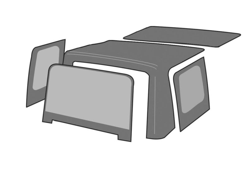Rampage Jeep Wrangler(JK) OEM Replacement Top - Black Diamond