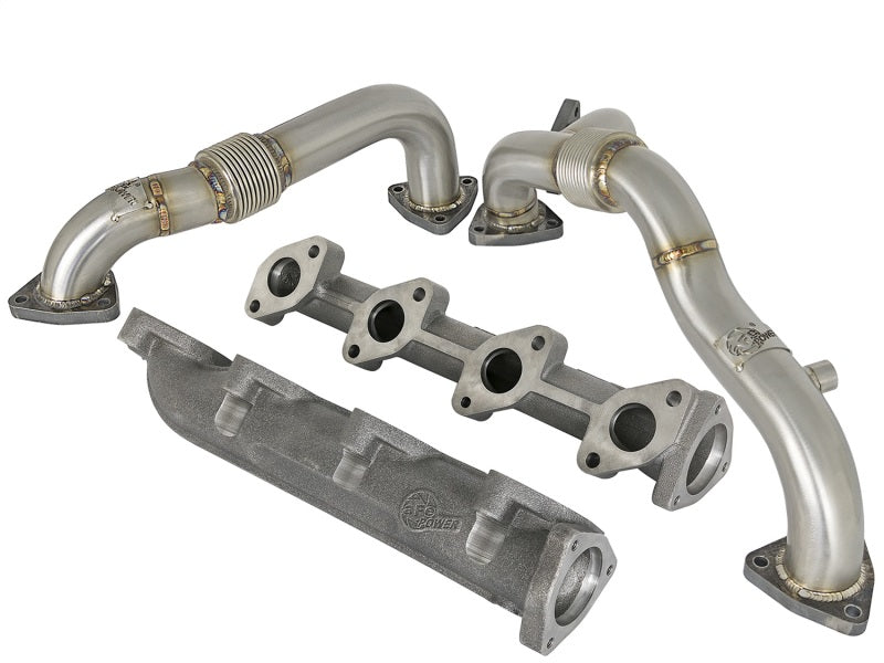 aFe Twisted Steel Power Package Up-Pipes / Manifold 08-10 Ford Diesel Trucks V8 6.4L (td)