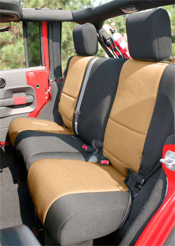 Rugged Ridge Seat Cover Kit Black/Tan Jeep Wrangler JK 4dr