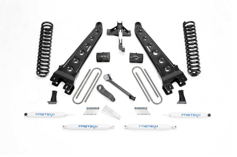 Fabtech 17+ Ford F250/F350 4WD Diesel 4in Rad Arm Sys w/Coils & Perf Shks