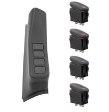 Load image into Gallery viewer, Rugged Ridge A-Pillar 4 Switch Pod Black RHD Jeep Wrangler JK
