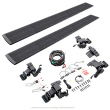 Load image into Gallery viewer, Go Rhino 19-23 Ram 1500 CC 4dr E-BOARD E1 Electric Running Board Kit 3 Brkt (No Drl) - Bedliner Coat