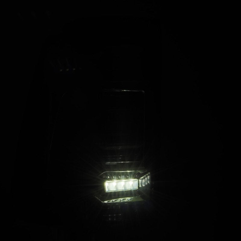 AlphaRex 2019+ Dodge Ram 1500 Luxx-Series LED Tail Lights Alpha-Black w/Active Light/Seq Signal
