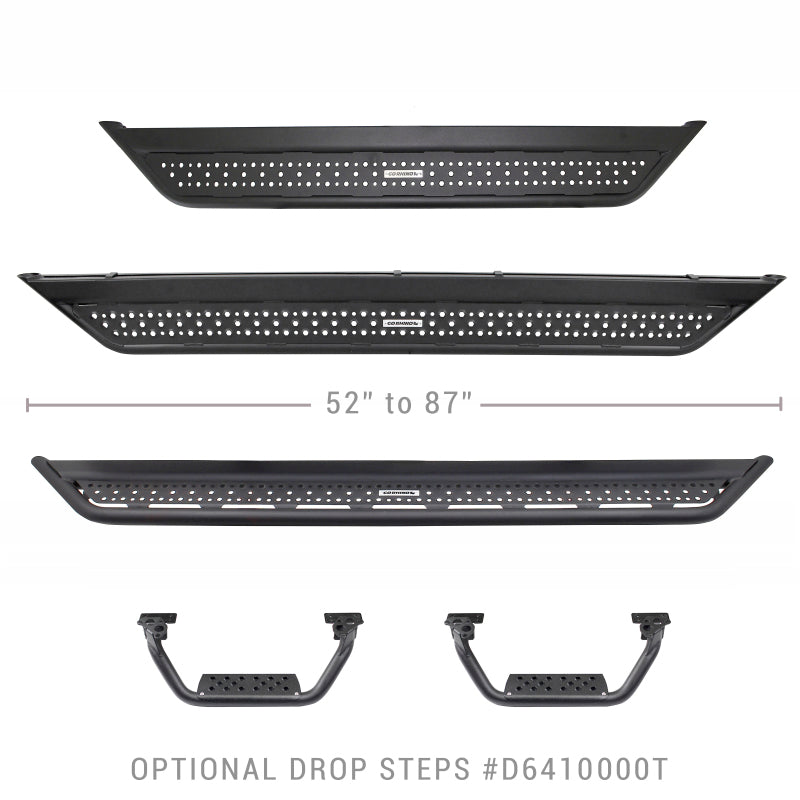 Go Rhino Ford Bronco 2DR Sport Utility Dominator Xtreme D6 Side Steps 6in - 57in Long