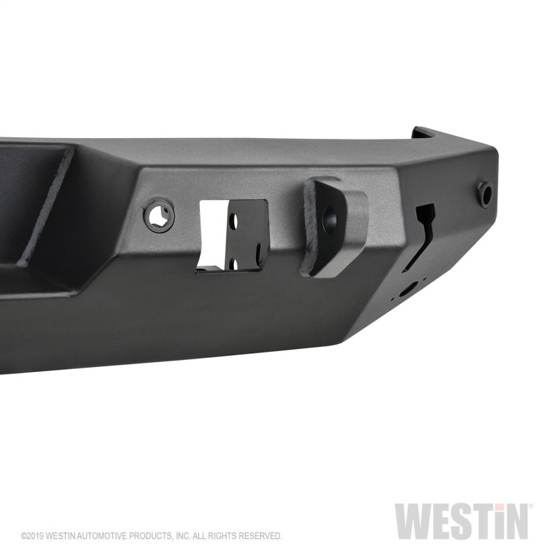Westin 18+ Jeep Wrangler JL WJ2 Rear Bumper w/  Sensors (Excl. Wrangler JK) - Textured Black