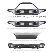 Load image into Gallery viewer, Go Rhino Ford Bronco (2 and 4 Door) Rockline Full Width Bumper w/ Overrider Bar