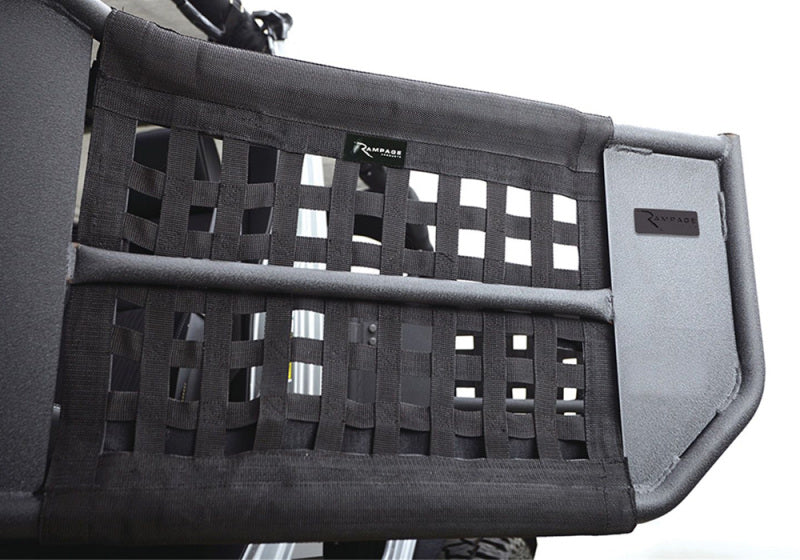 Rampage Jeep Wrangler(JK) 2-Door Tube Doors With Netting - Black