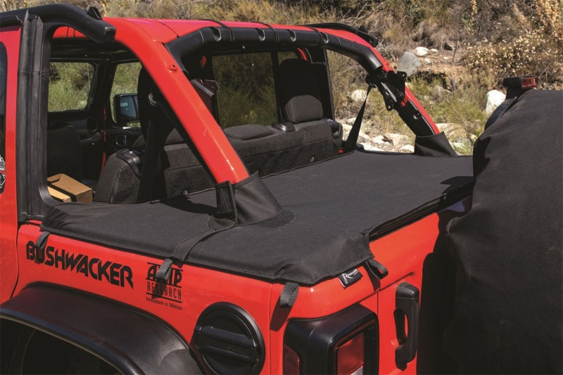 Rampage Jeep Wrangler(JL) 4-Door Tonneau Cover w/ Tailgate Bar Kit - Black Diamond