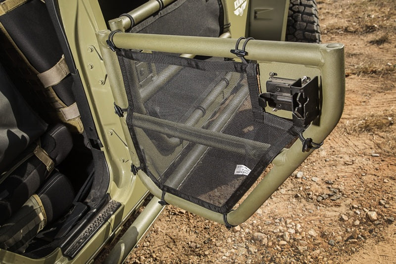 Rugged Ridge Tube Door Covers Rear Pair Black Jeep Wrangler JKU