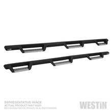 Load image into Gallery viewer, Westin 19+ Chevrolet Silverado 1500 DC 6.5ft Bed HDX Stainless Drop W2W Nerf Step Bars - Tex. Blk