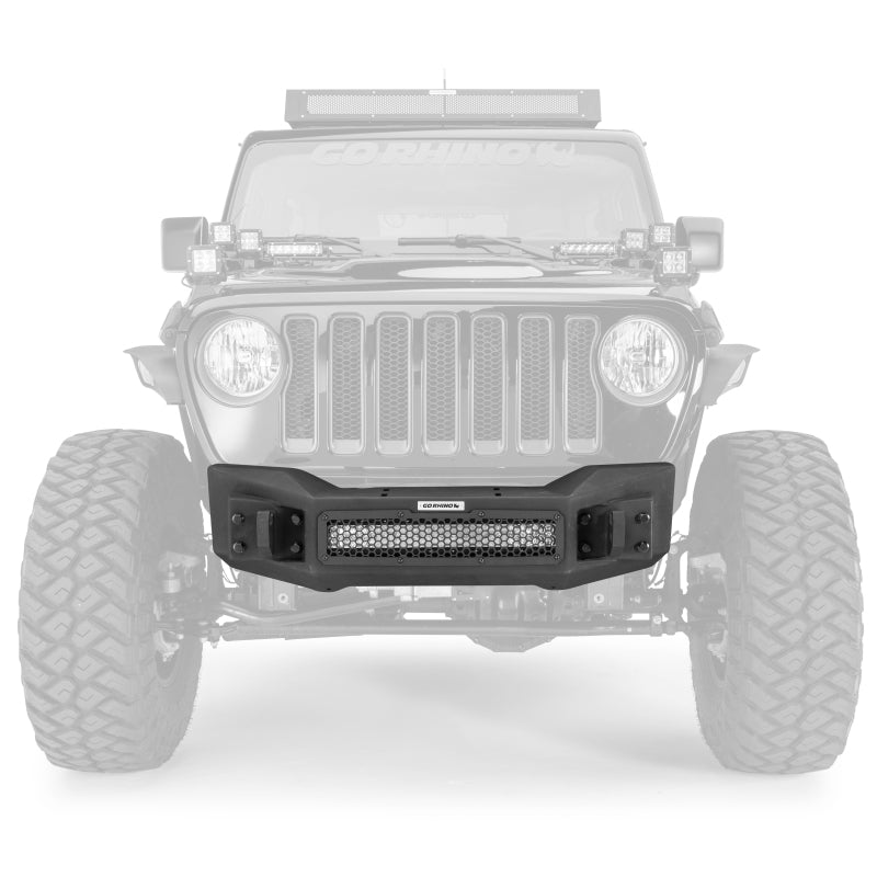 Go Rhino 07-20 Jeep Wrangler JL/JLU/JK/JKU/Gladiator JT Rockline Front Stubby Bumper