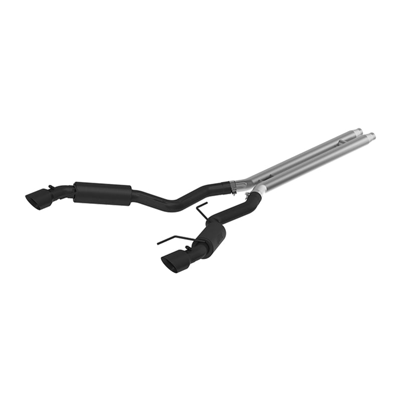 MBRP Ford Mustang GT 5.0 3in Cat Back Dual Split Rear Race Version 4.5in Tips - Black Coated