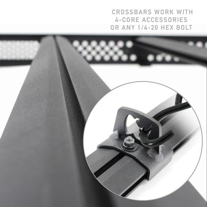 Go Rhino Toyota Tacoma DC Ceros Low Profile Roof Rack - Tex. Blk