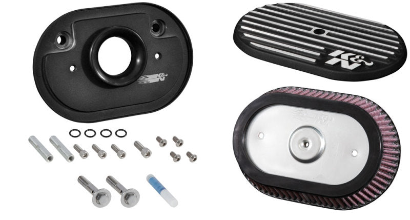 K&N Street Metal Intake System Harley Davidson Shaker Black H/D Touring Models