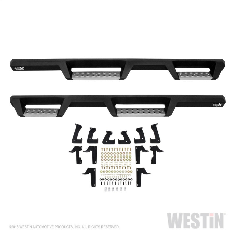 Westin 07+ Jeep Wrangler JKU 4dr. HDX Stainless Drop Nerf Step Bars - Tex. Blk