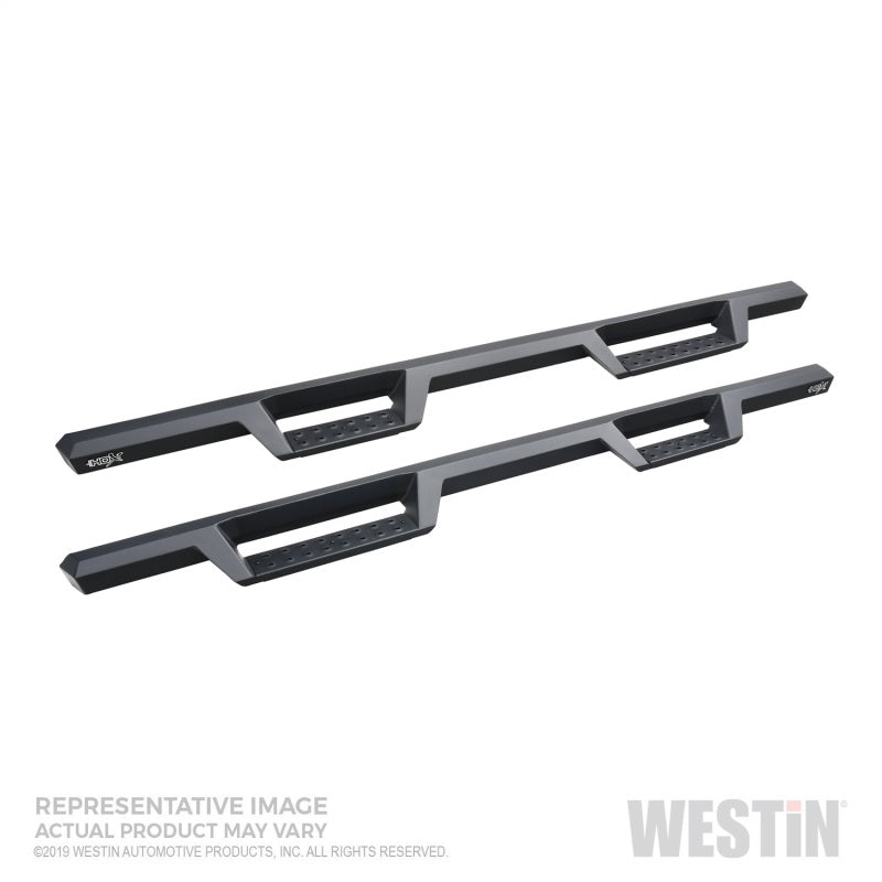 Westin 19+ Chevrolet Silverado / GMC Sierra 1500 Double Cab HDX Drop Nerf Step Bars - Textured Blk