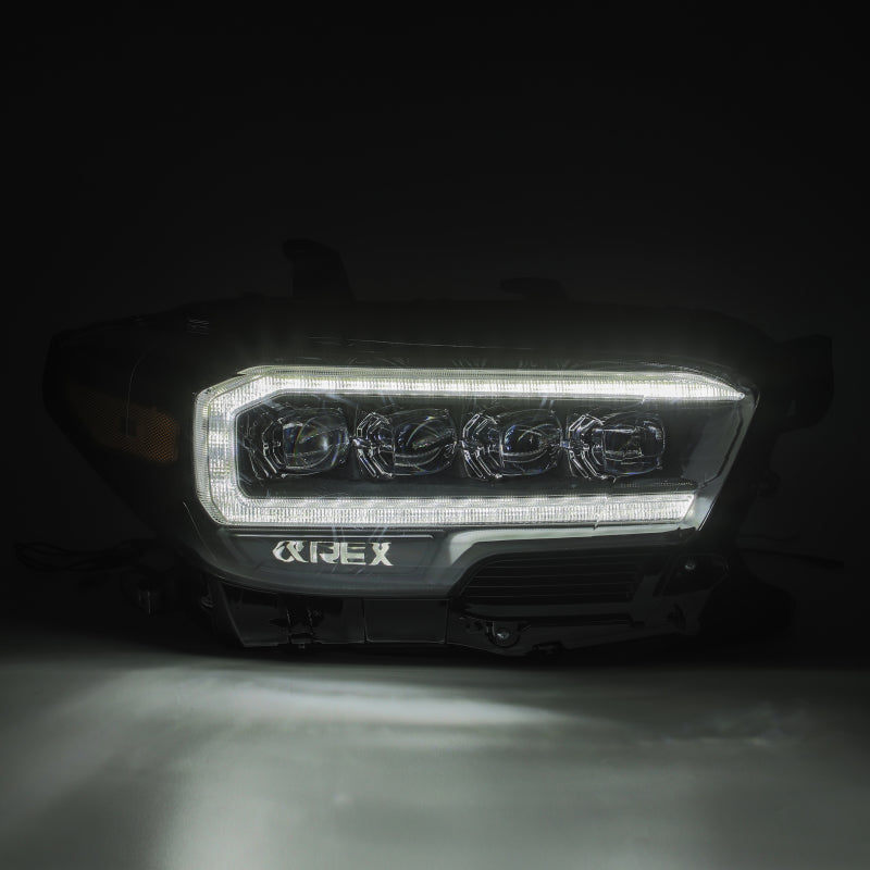 AlphaRex 16+ Toyota Tacoma NOVA LED Projector Headlights Plank Style Chrome w/Activation Light