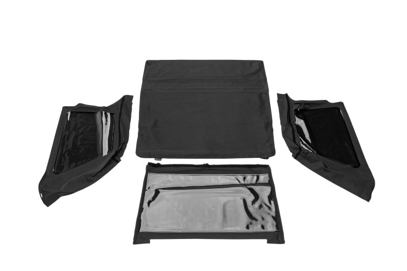 Rampage Jeep Wrangler (JL) Unlimited Frameless TrailView Fastback Soft Top Kit - Black Diamond