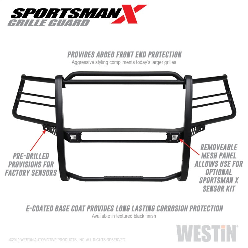 Westin 19+ Chevy 1500 Sportsman X Grille Guard - Textured Black (Excl. 2019 Silverado LD)