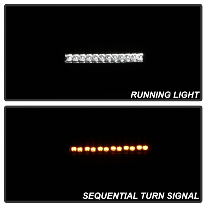 Spyder Jeep Wrangler 2018-2019 (LED Model Only) LED Front Bumper Lights - Sequential Signal - Chrome