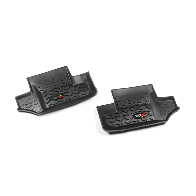 Rugged Ridge Floor Liner Rear Black Jeep Wrangler JK 2 Dr