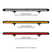 Load image into Gallery viewer, Go Rhino Xplor Flash Series Sgl Multi Function LED Light Bar (Track Mount) 30in. - Blk
