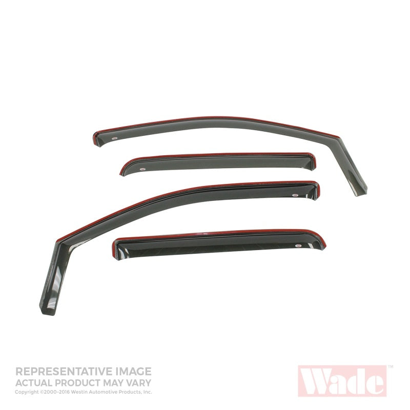 Westin 2005+ Toyota Tacoma Double Cab 4dr Wade In-Channel Wind Deflector 4pc - Smoke
