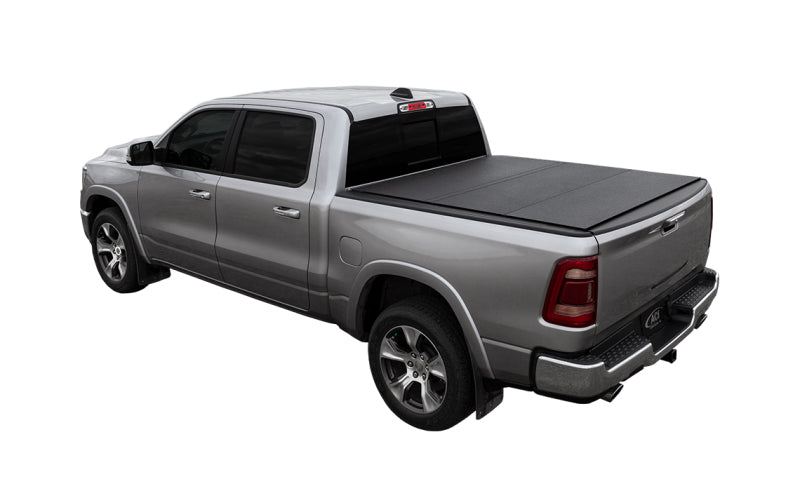 Access LOMAX Tri-Fold Cover Black Urethane Finish 02+ Dodge Ram - 5ft 7in Bed (w/o RamBox)