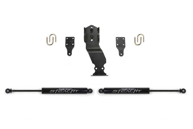 Fabtech 17+ Ford Superduty 4WD Stealth Dual Steering Stabilizer Kit