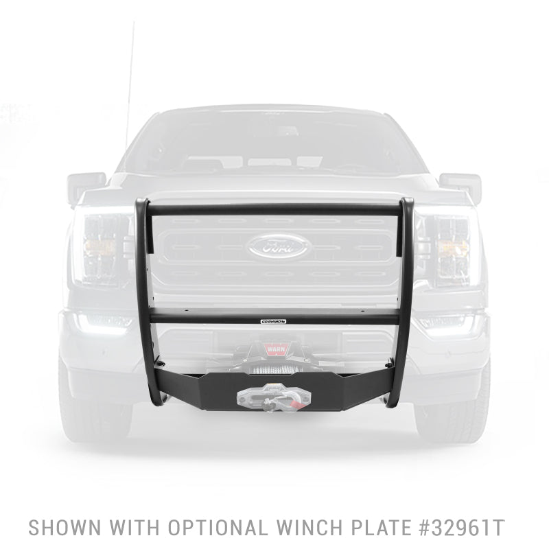 Go Rhino Ford F-150 3100 Series StepGuard Winch Plate Kit (Req. 3296T or 3296MT) - Tex. Black