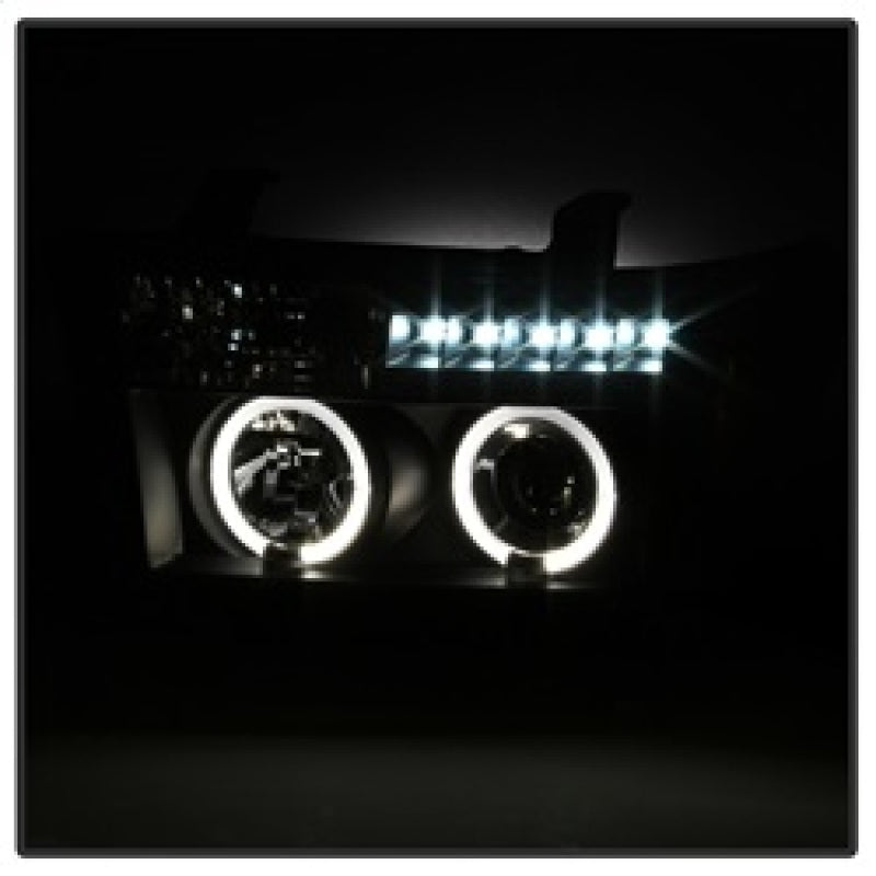 Spyder Toyota Tundra 07-133 Projector Headlights LED Halo LED Blk PRO-YD-TTU07-HL-BK
