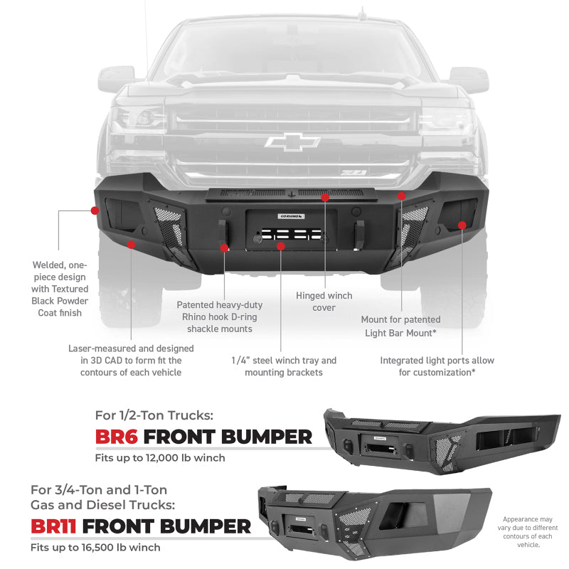 Go Rhino Ford F-150 Raptor BR6 Front Bumper Replacement