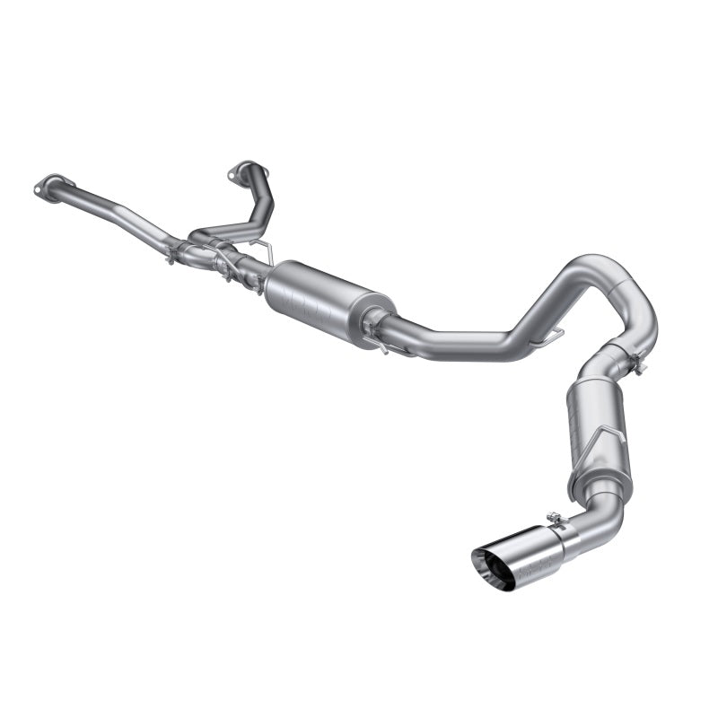MBRP 2022 Toyota Tundra 3.5L Dual Cat-back 4in Single Side Exit Dual Wall Angle Cut Tip - T304