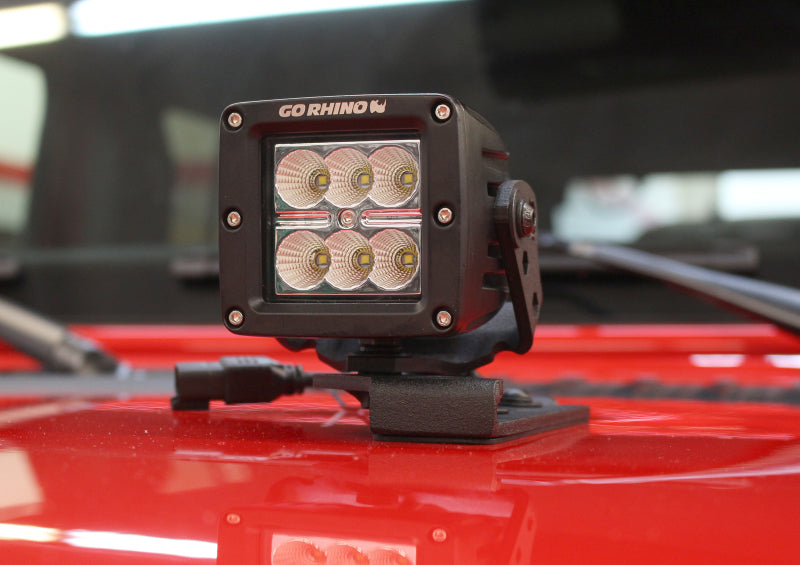 Go Rhino Jeep Wrangler JL/JLU/Gladiator JT Light Mount - 3in Cube