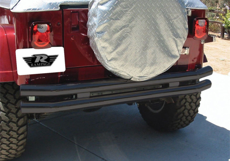Rampage Jeep Wrangler(YJ) Double Tube Bumper - Black