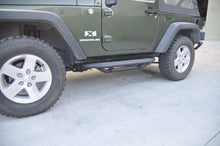 Load image into Gallery viewer, DV8 Offroad 07-18 Jeep Wrangler JK Steel Rock Guard/Sliders - Black (2 Door)