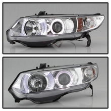 Load image into Gallery viewer, Spyder Honda Civic 06-08 2Dr Projector Headlights LED Halo Chrome High H1 Low H1 PRO-YD-HC06-2D-HL-C