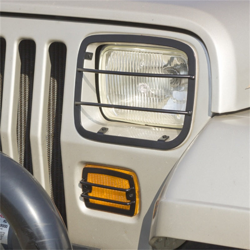 Rugged Ridge Jeep Wrangler YJ Headlight & Turn Signal Euro Guard Set