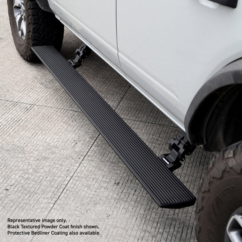 Go Rhino Chev Silverado 2500HD/3500HD CC Gas 4dr E-BOARD E1 Running Board Kit - Bedliner Coat