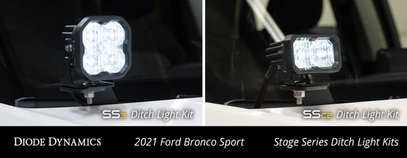 Diode Dynamics 2021 Ford Bronco Sport Ditch Light Brackets