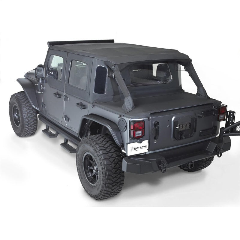 Rampage Jeep Wrangler(JK) 2-Door Trailview Tonneau Top - Black Diamond