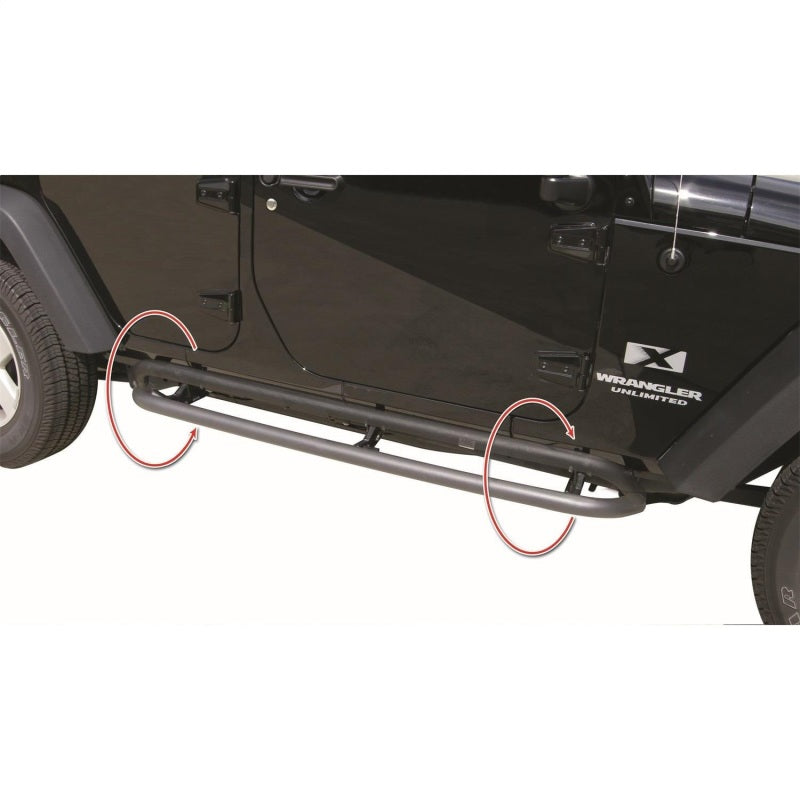 Rampage Jeep Wrangler(JK) Srs Side Bar Rockerguard Step - Black
