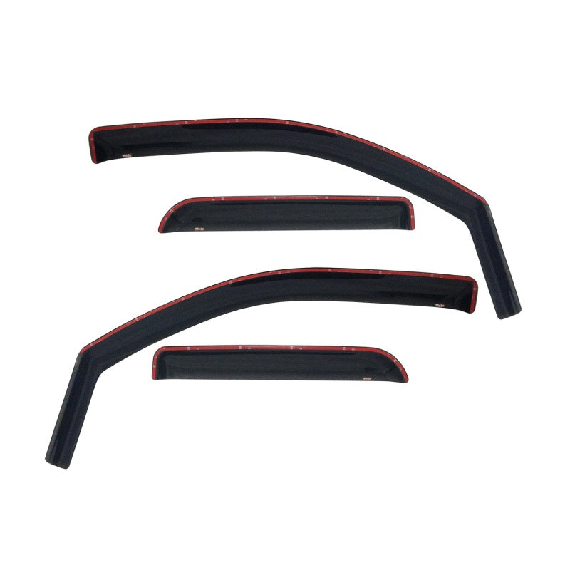 Westin 2007-2014 Chevy Silverado 2500/3500 Extended Cab Wade In-Channel Wind Deflector 4pc - Smoke