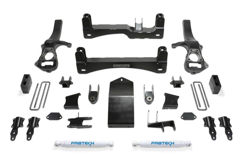 Fabtech 19+ GM K1500 P/U 6in Basic Sys w/Perf Shks