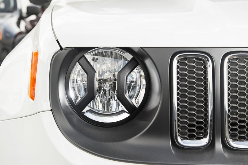 Rugged Ridge Jeep Renegade BU Black Headlight Euro Guards Texture