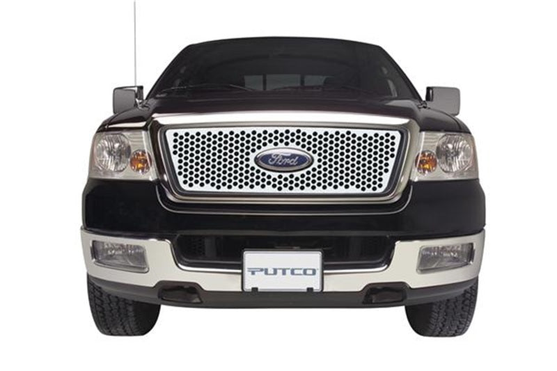 Putco 04-08 Ford F-150 (Honeycomb Grille) w/ Logo CutOut Punch Stainless Steel Grilles