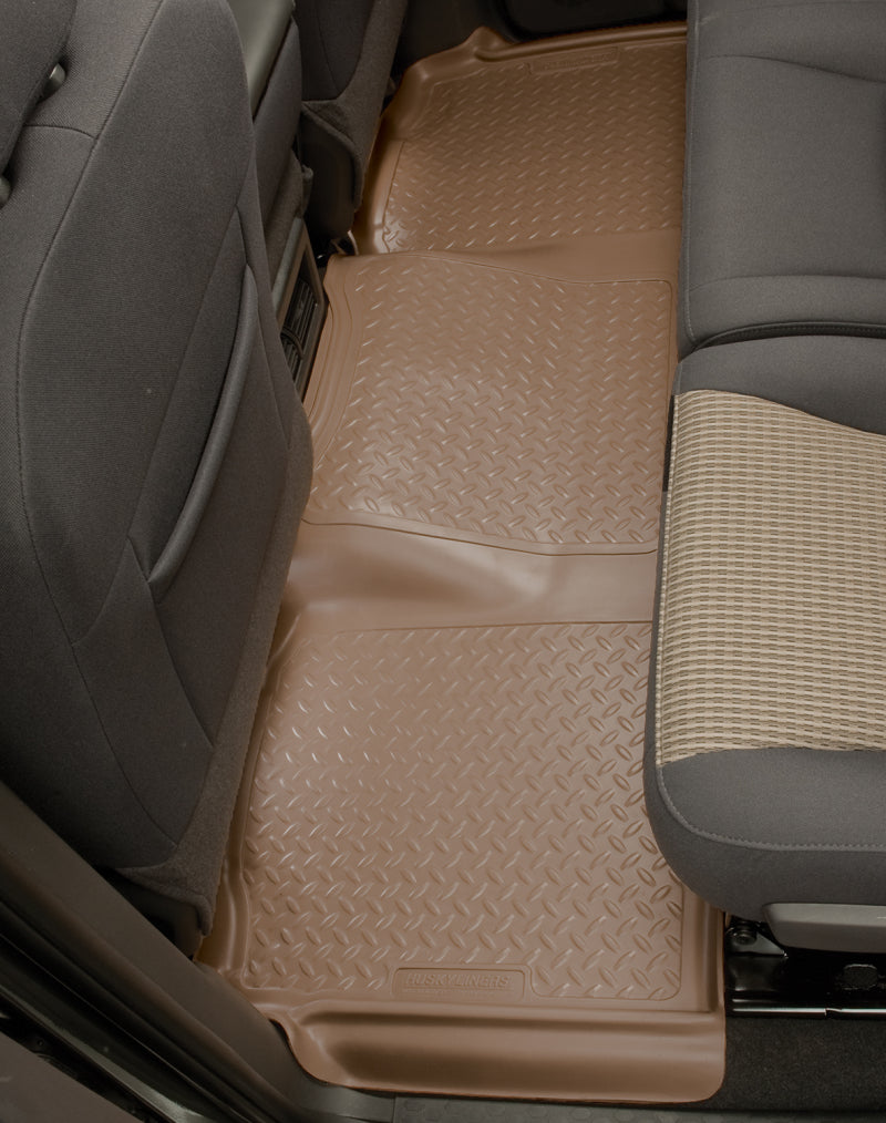 Husky Liners 99-07 Ford F-250-F-550 Super Duty Crew Cab Classic Style 2nd Row Tan Floor Liners