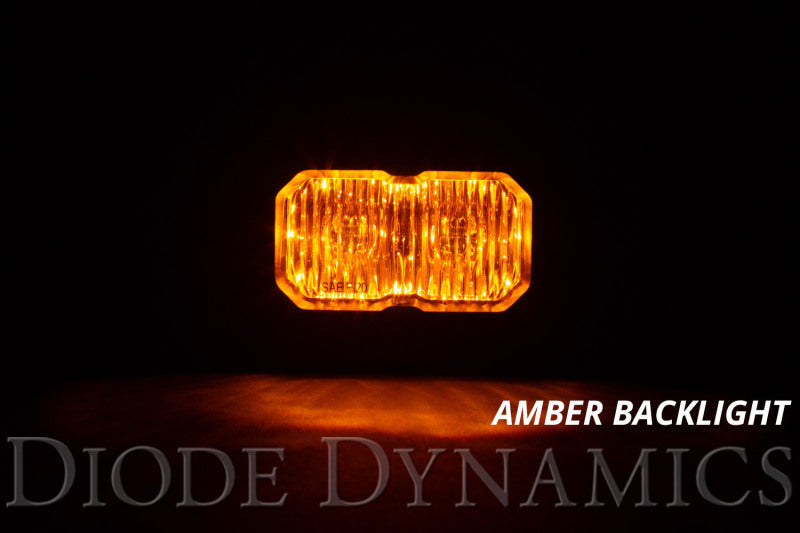 Diode Dynamics Stage Series 2in LED Pod Pro - Yellow Combo Flush ABL (Single)