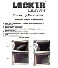 Load image into Gallery viewer, Lock&#39;er Down Center Locking Console Safe for the 2012-2014